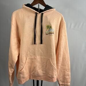 Lone Rock Island Cruisin’ Hawaii Hoodie Surf VW Beach Scene Size L Peach